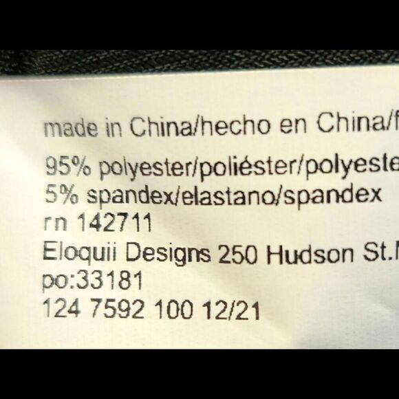 ELOQUII Women’s Size 16 Black Twist Front V-Neck Dress 3/4 Sleeve Casual - Picture 5 of 13